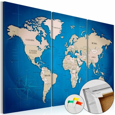 Carte du monde en liège Kurk24 - 150 x 80 cm