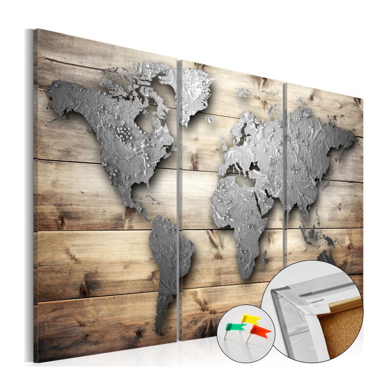 Tableau en Liège 'Carte du Monde - Doors To the World' 80 x 120 cm