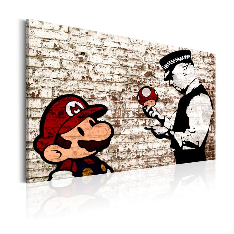 Tableau Imprimé 'Banksy - Torn Wall' 80 x 120 cm