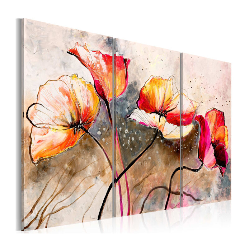 Tableau Imprimé 'Dans des Coquelicots' 80 x 120 cm