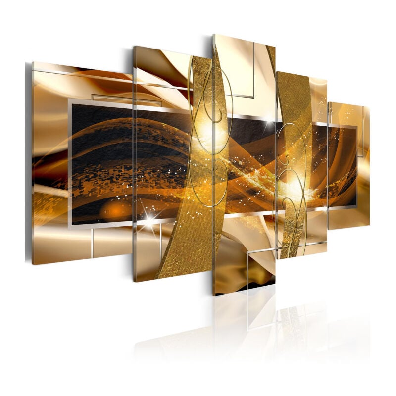 Tableau Imprimé 'Golden Lava' 50 x 100 cm