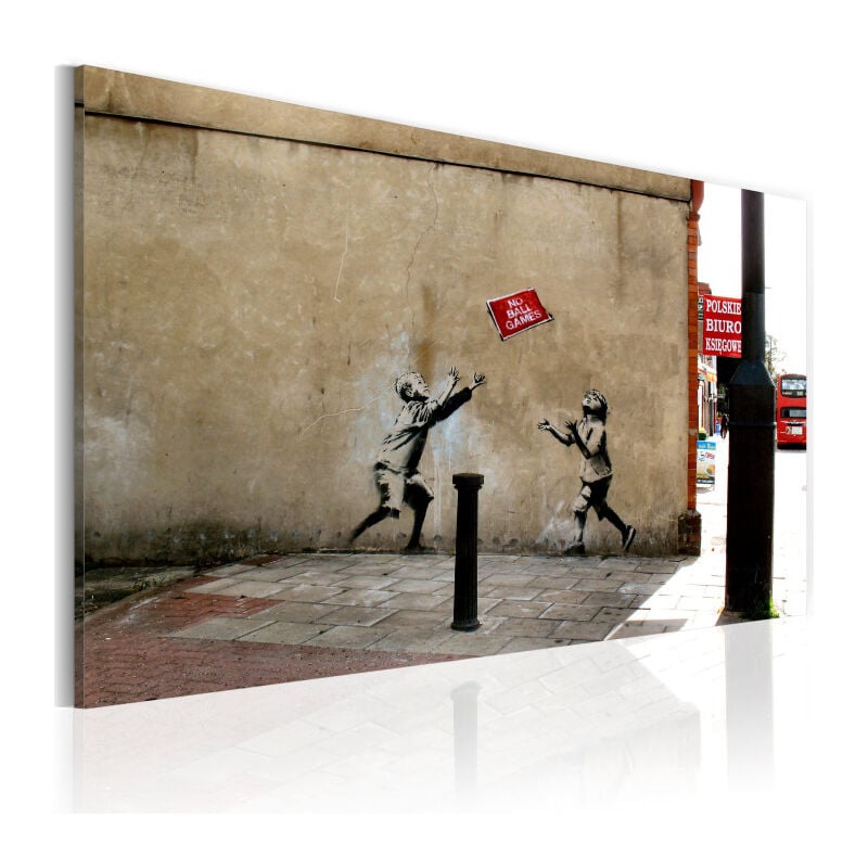 Paris Prix - Tableau Imprimé 'Jeux de Ballon Interdits - Banksy' 40x60cm