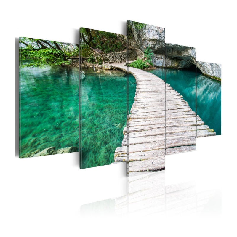 Tableau Imprimé 'Lac Turquoise' 100 x 200 cm