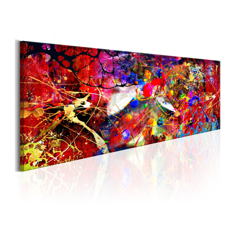 Tableau Imprimé 'Red Forest' 50 x 150 cm