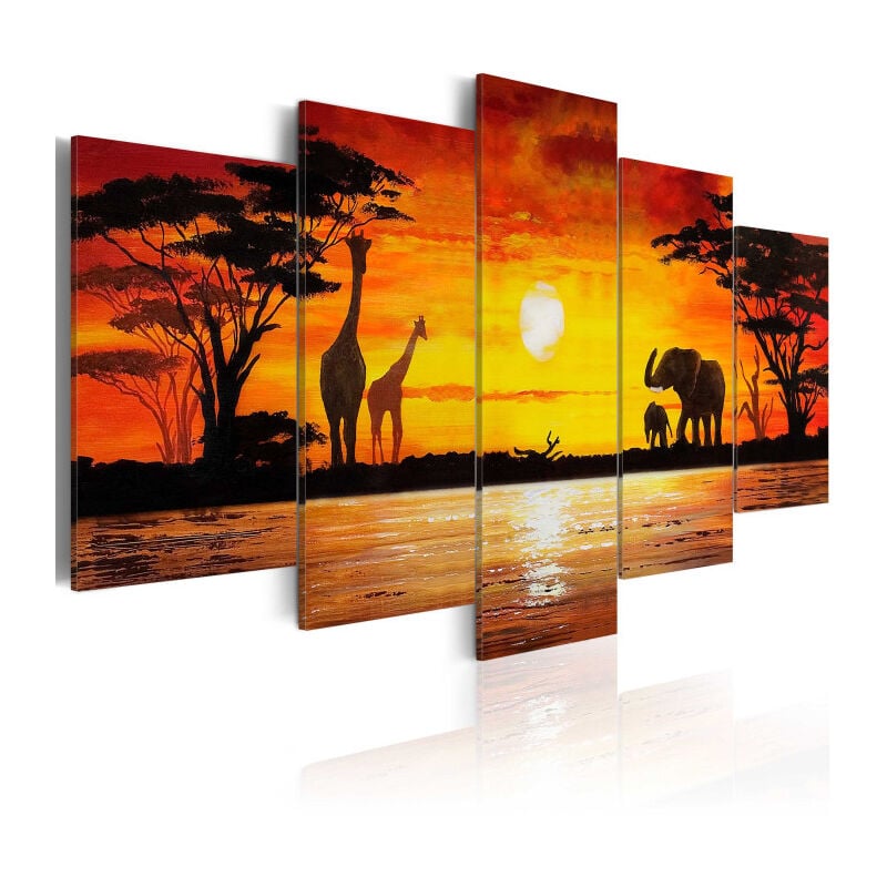 Tableau Imprimé 'Safari Chaud' 50 x 100 cm