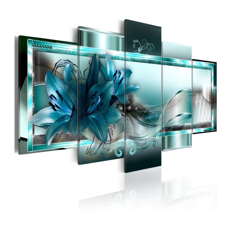 Tableau Imprimé 'Sky Blue Lilies' 50 x 100 cm