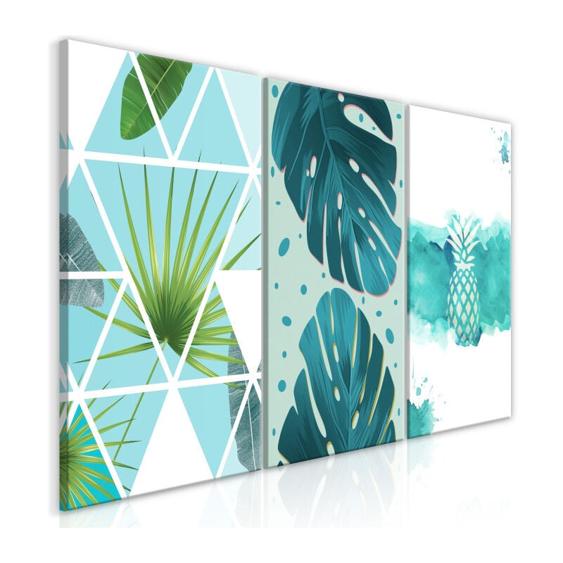 Tableau Imprimé 'Turquoise Tones 3 Panneaux' 60x120cm