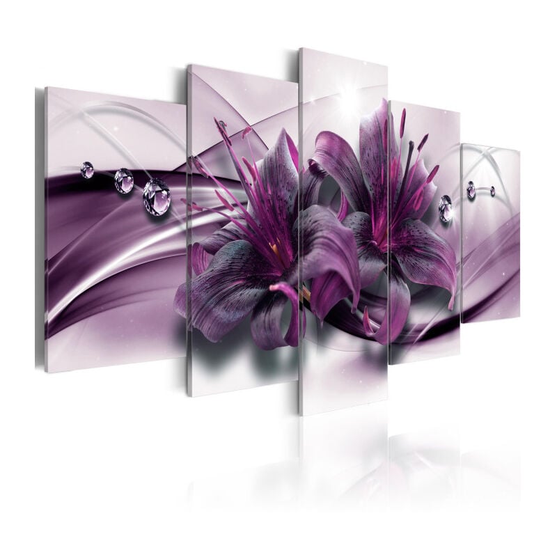 Tableau Imprimé 'Violet Lily' 100 x 200 cm