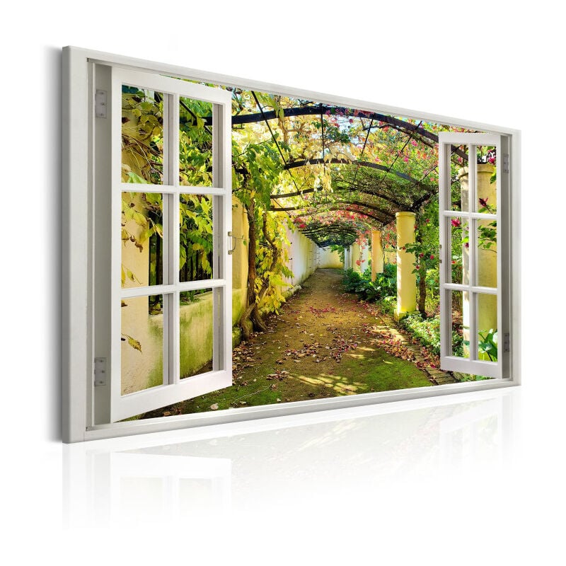Tableau Imprimé 'Window : View on Pergola' 80 x 120 cm