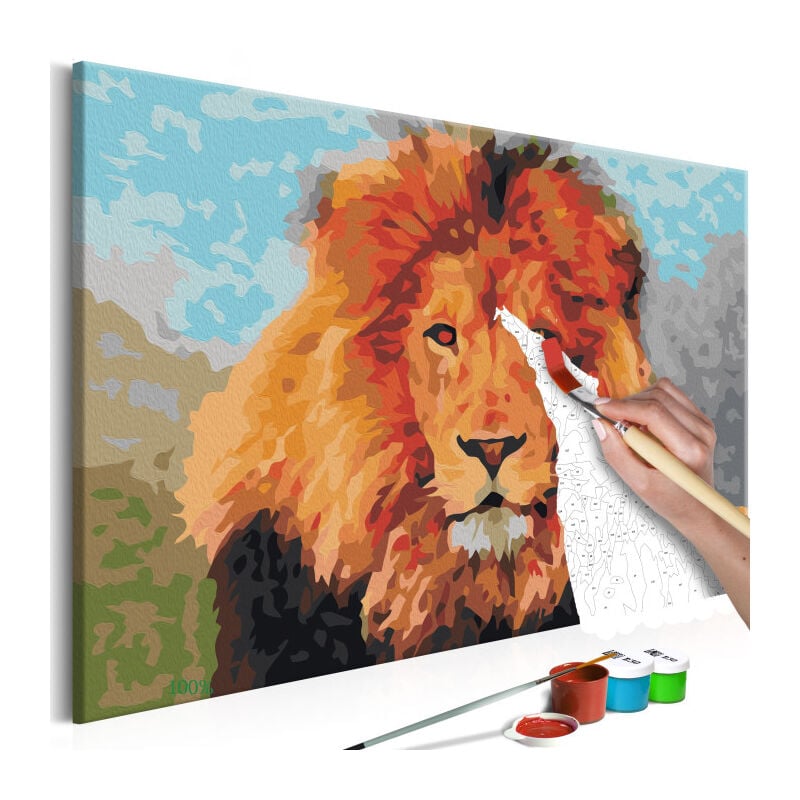 Tableau à Peindre Soi-Même 'Lion' 40x60cm