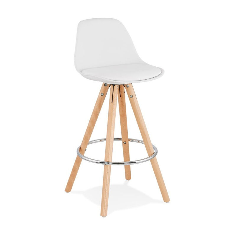 Paris Prix - Tabouret de Bar 'Bjarki' 85cm Blanc