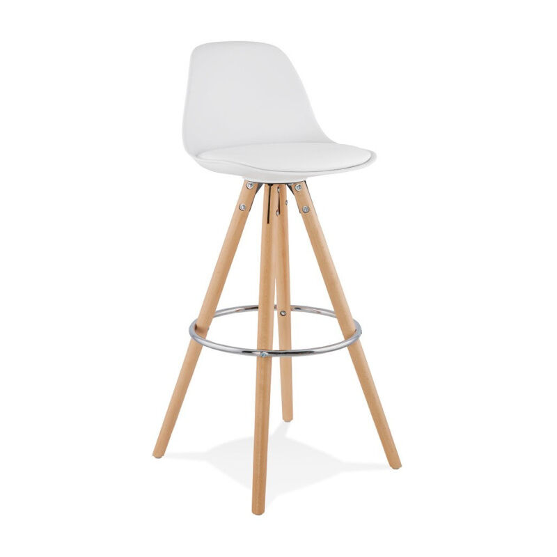 Paris Prix - Tabouret de Bar 'Bjarki' 95cm Blanc