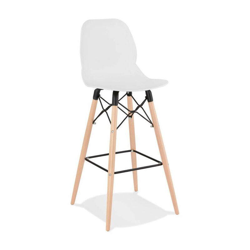 Paris Prix - Tabouret de Bar Design 'Carno' 111cm Blanc