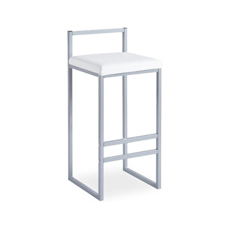Tabouret de Bar Design "Dakota" 80cm Blanc