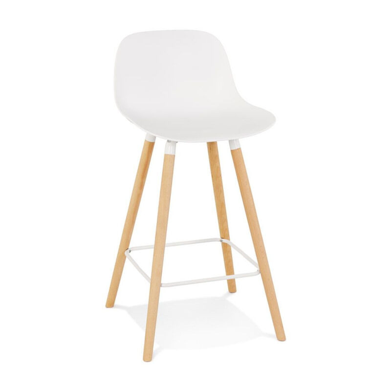 Paris Prix - Tabouret de Bar Design 'Grano' 89cm Blanc
