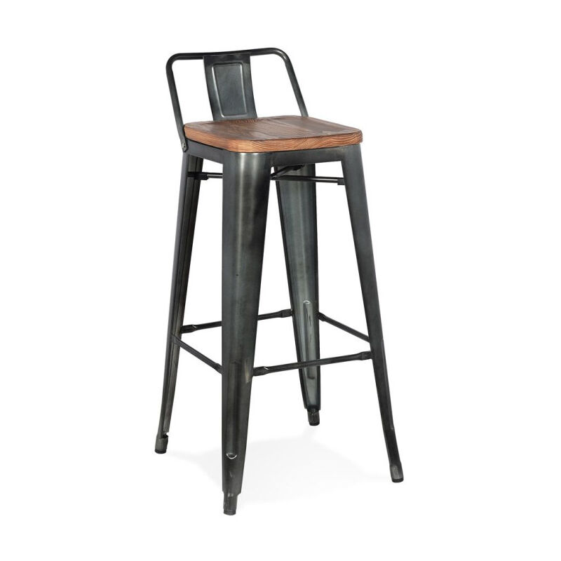 Paris Prix - Tabouret de Bar Design 'Kary' 94cm Noir