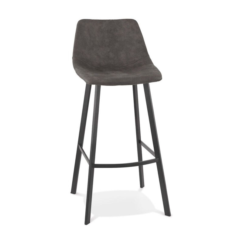Paris Prix - Tabouret de Bar Design 'Otifa' 100cm Gris Foncé