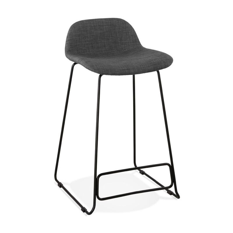 Paris Prix - Tabouret de Bar Design 'Sochi' 85cm Gris Foncé & Noir