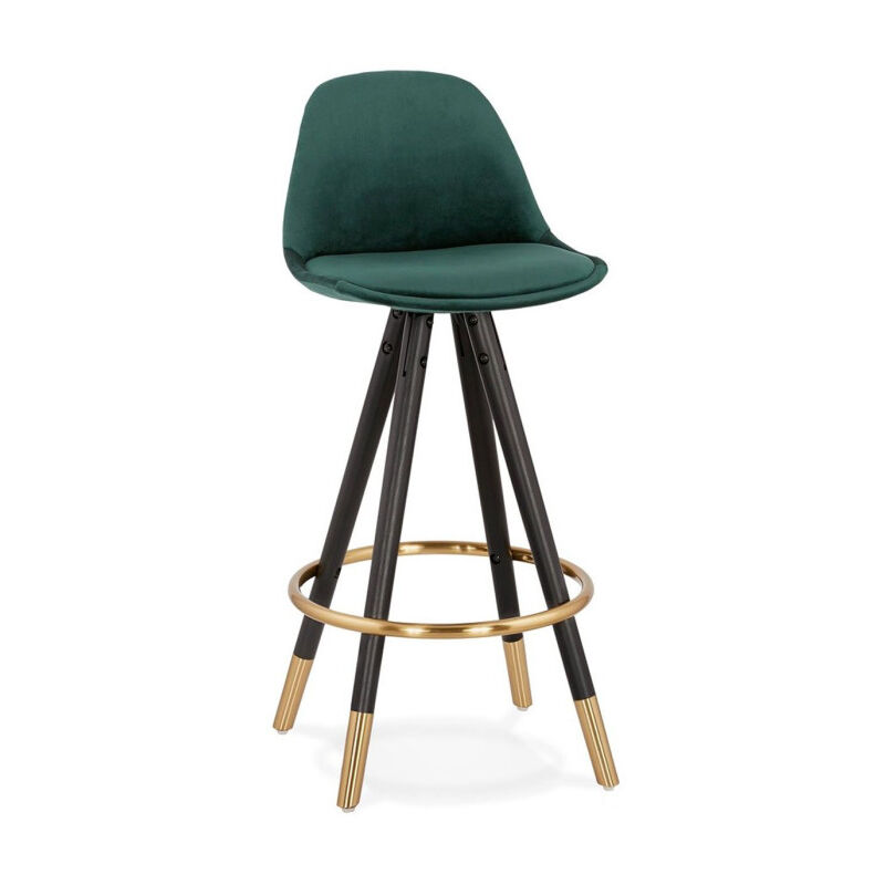 Paris Prix - Tabouret de Bar 'Krill' 87cm Vert & Noir