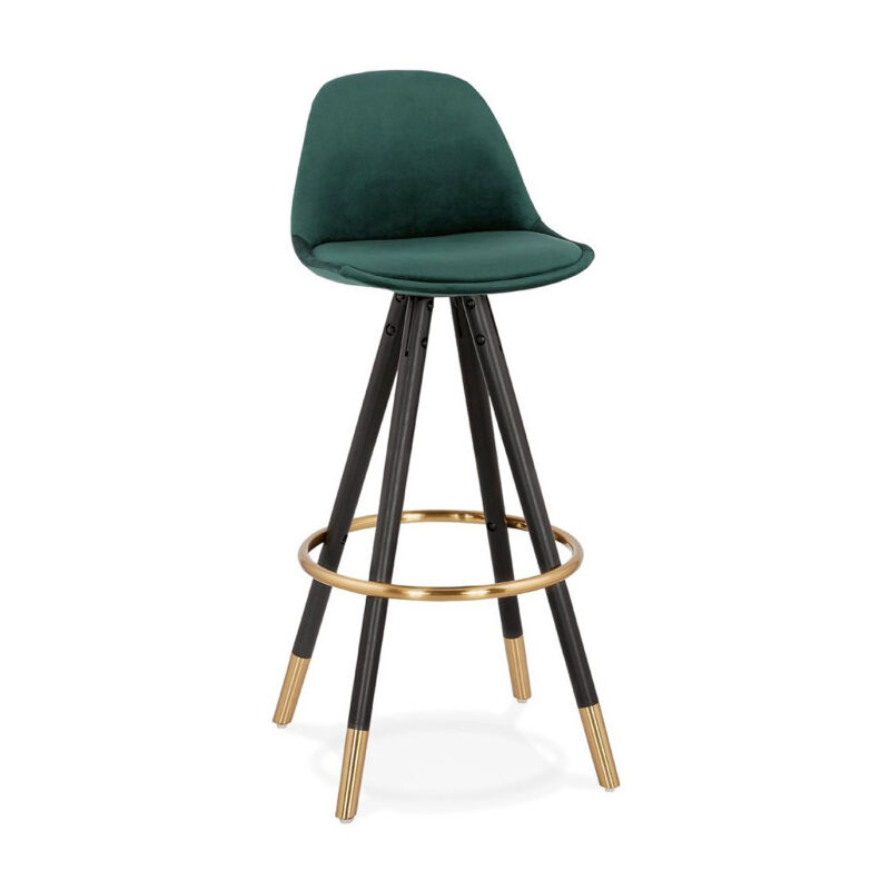Paris Prix - Tabouret de Bar 'Krill' 97cm Vert & Noir
