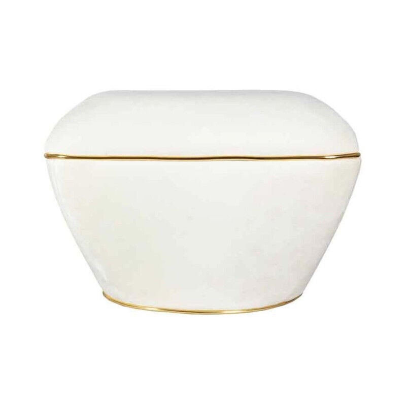 Paris Prix - Tabouret Design 'Contessa' 60cm Ivoire & Or