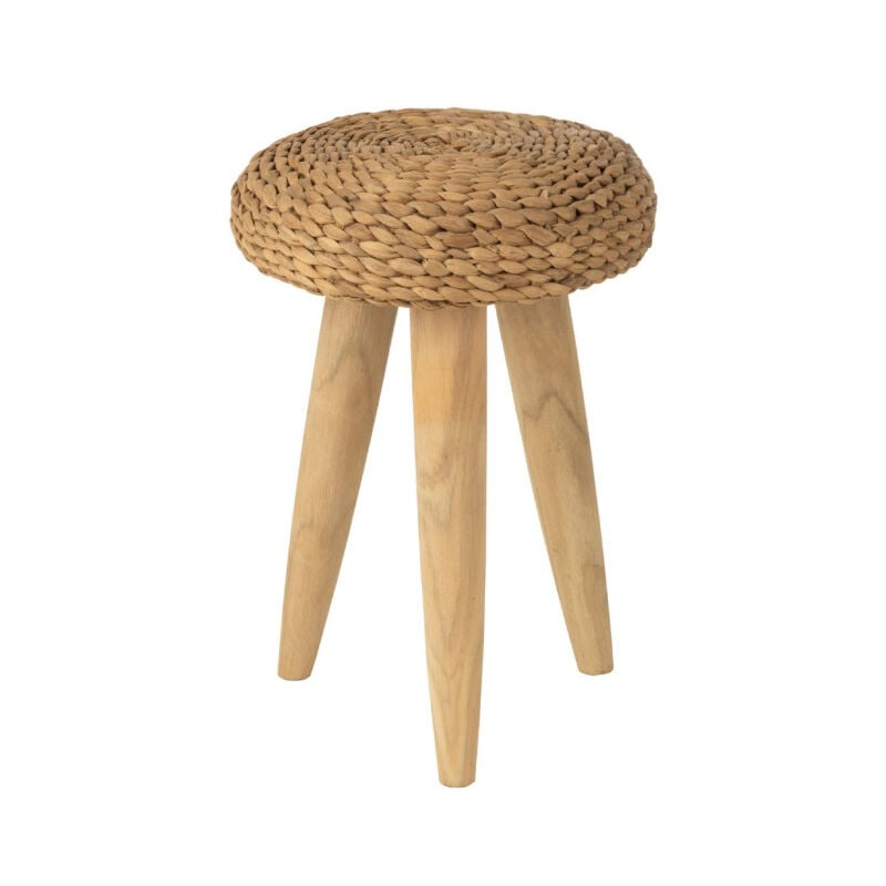 Paris Prix - Tabouret Design en Teck 'Puglia' 40cm Naturel