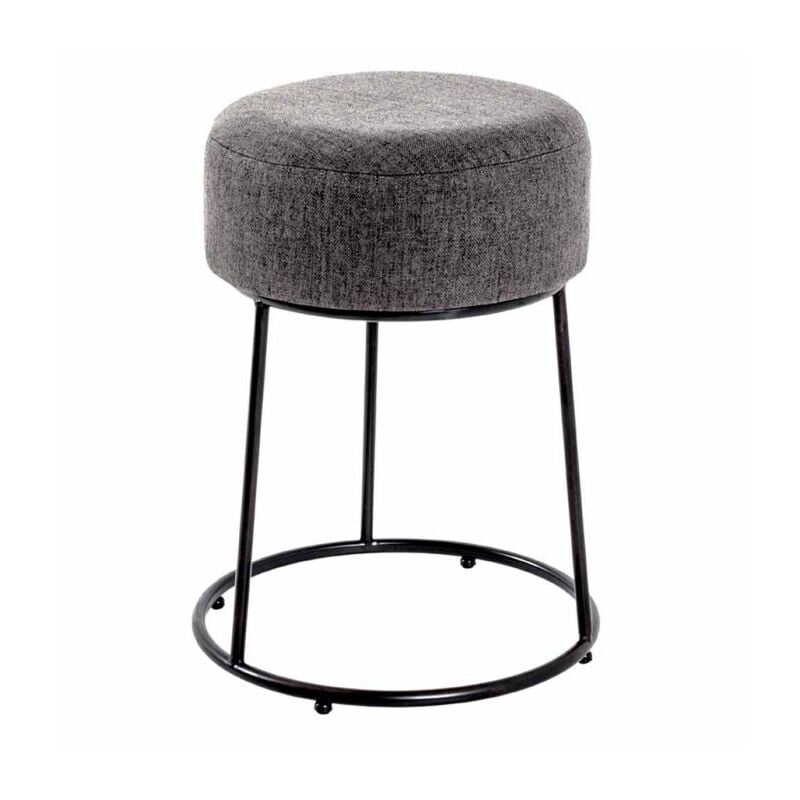 Tabouret Design Rond 'Maeva' 46cm Gris