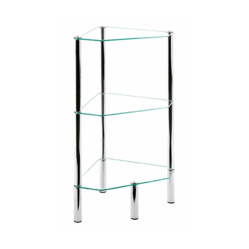 Paris Prix - tagère d'Angle en Verre 'Eliot' 77cm Transparent