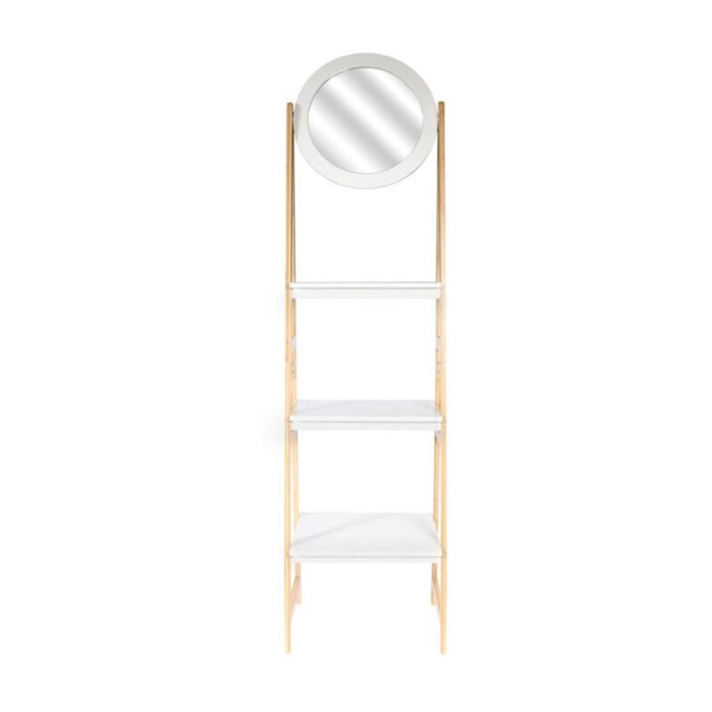Tagère Déco avec Miroir 'Copenhague' 163cm Blanc
