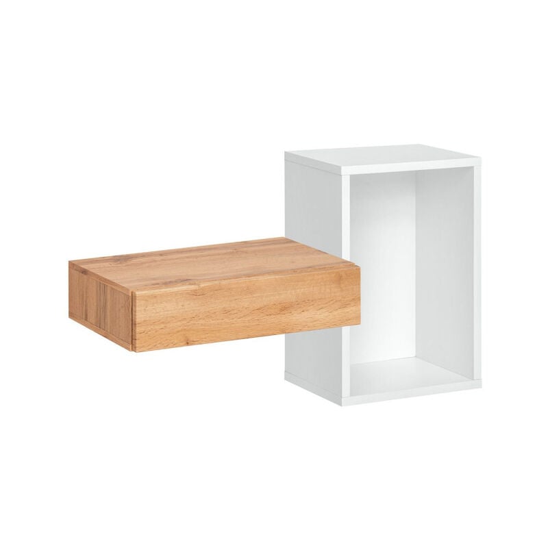 Étagère Murale & Tiroir Design "Easy" 100cm Blanc
