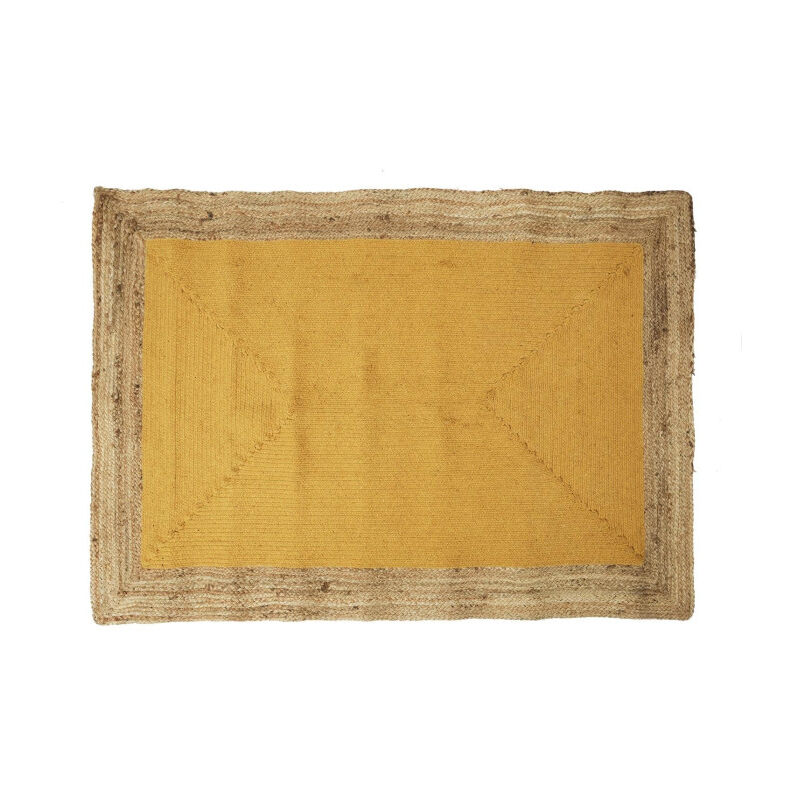 Paris Prix - Tapis Déco en Jute 'Rodame' 120x170cm Moutarde