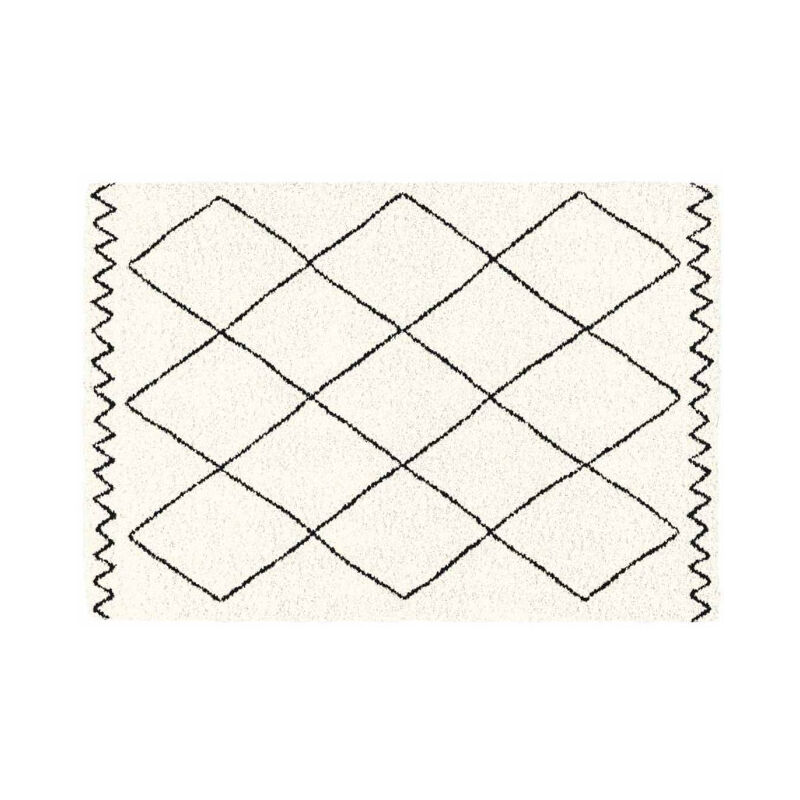 Paris Prix - Tapis Déco Imprimé 'Saoura' 120x170cm Beige