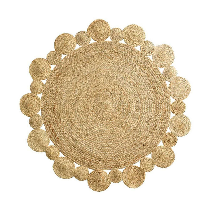Tapis Déco Rond en Jute 'Cordou' 120cm Naturel