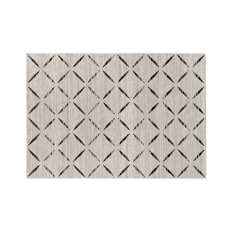 Paris Prix - Tapis Déco Tissé 'Modesto' 68x110cm Naturel