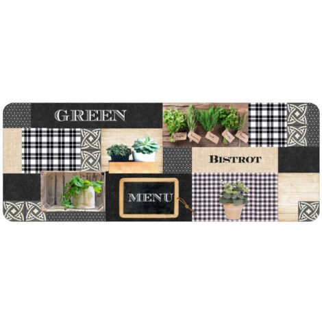 Paris Prix – Tapis de cuisine en mousse 45x120cm – Multicolore – Forme rectangulaire – Matière PVC pour confort et style moderne