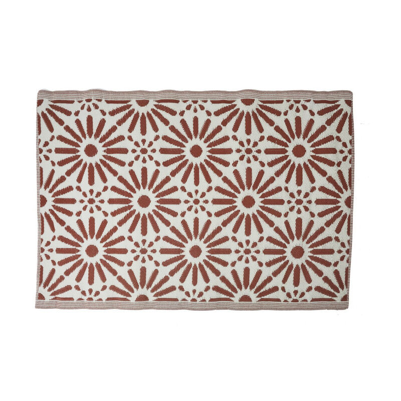 Paris Prix - Tapis Déco Imprimé 'Patio' 120x180cm Rouille