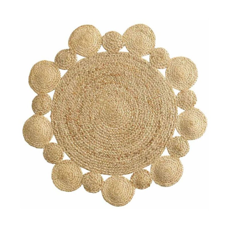 Tapis Déco Rond en Jute "Cordou" 90cm Naturel