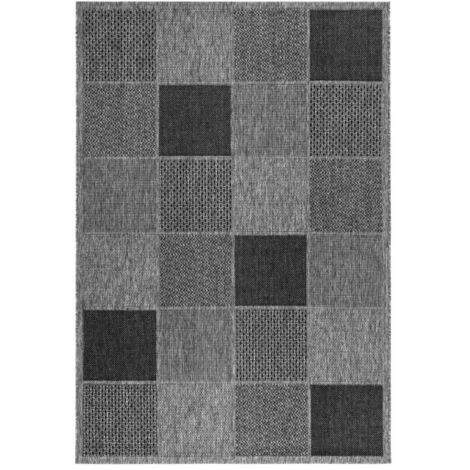 Paris Prix - Tapis Effet Damier à Poils Courts sulawesi Argent 160 X 230 Cm