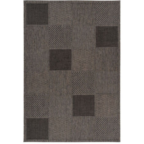 Paris Prix - Tapis Effet Damier à Poils Courts sulawesi Taupe 160 X 230 Cm