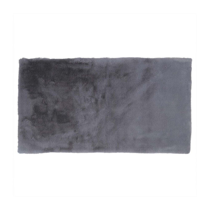 Paris Prix - Tapis Imitation Fourrure 'Fin' 60x110cm Gris