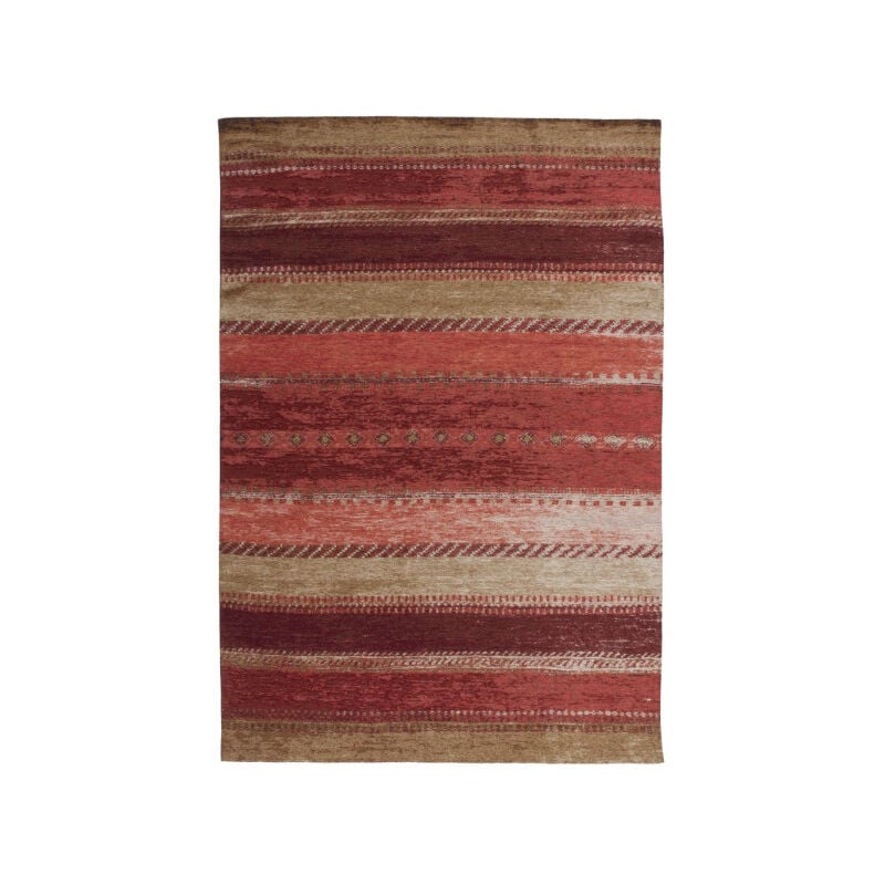 Paris Prix - Tapis Jacquard à Poils Courts 'Blaze' Rouge 75 x 150 cm