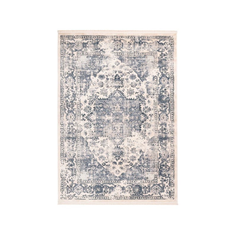 Tapis Motif Antique Délavé "Palace" Bleu 160 x 230 cm
