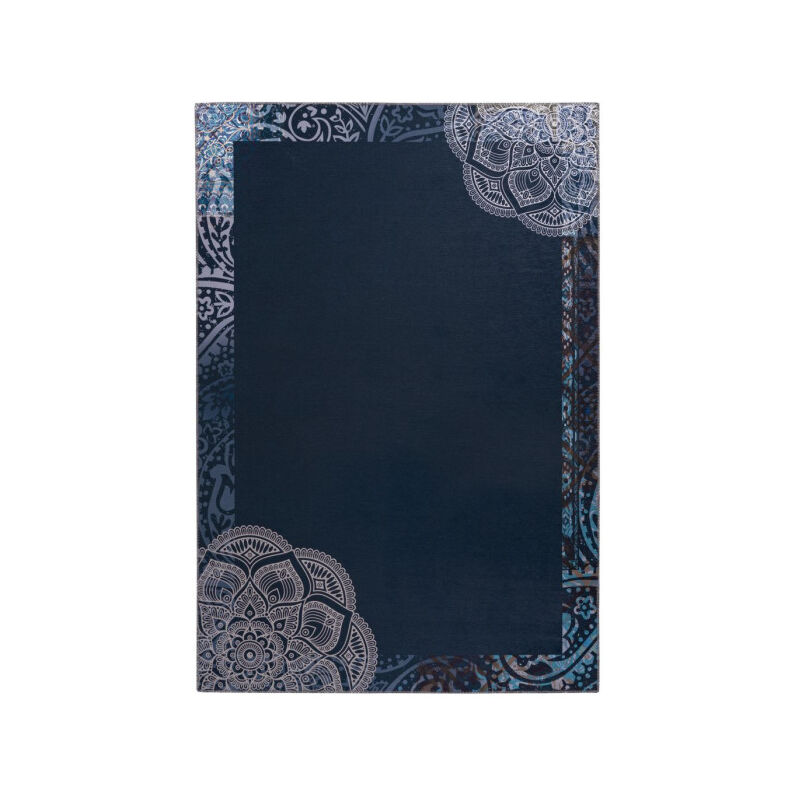 Tapis à Motifs Vintage "Medley" Bleu 80 x 150 cm