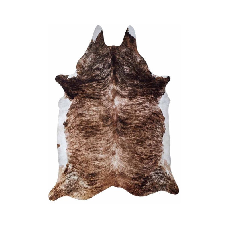 Paris Prix - Tapis Peau de Vache 'Imitation' 120x158cm Marron