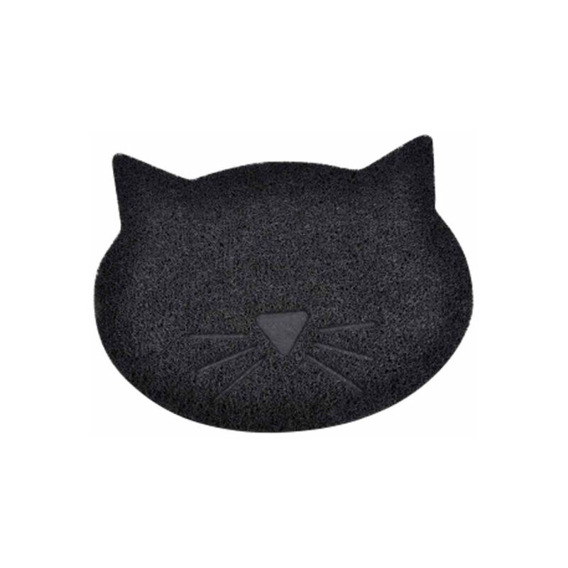 Tapis Repas pour Chat "Tête de Chat" 43cm Noir Tapis Repas pour Chat "Tête de Chat" 43cm Noir