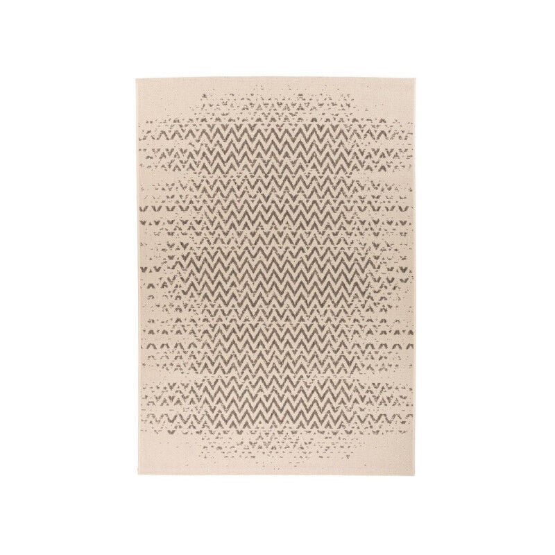 Paris Prix - Tapis Tissé à Poils Plats 'Splash' Crème 80 x 150 cm