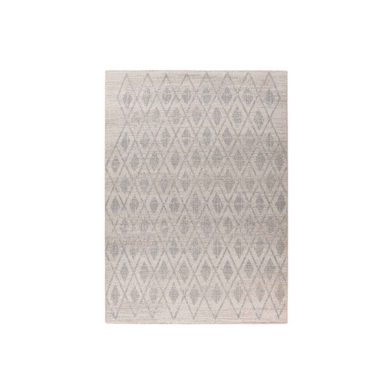 Paris Prix - Tapis Tissé Déco Scandinave 'Gène iv' Beige & Bleu 80 x 150 cm