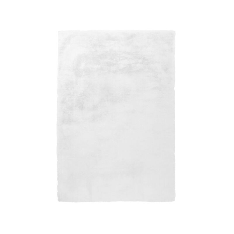 Paris Prix - Tapis Tufté à la Main à Poils Longs 'Rabbit' Blanc 120 x 170 cm