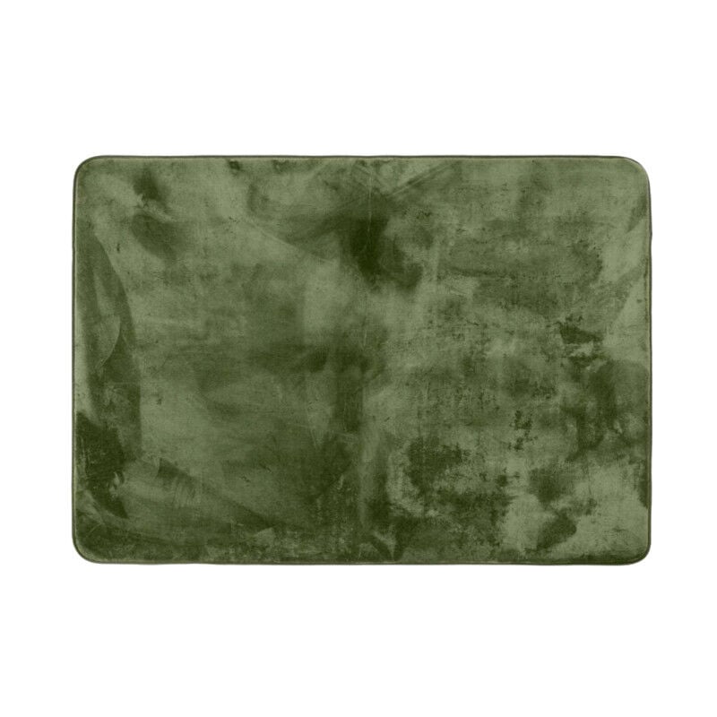 Paris Prix - Tapis Uni en Flanelle 'Flanou' 120x170cm Kaki