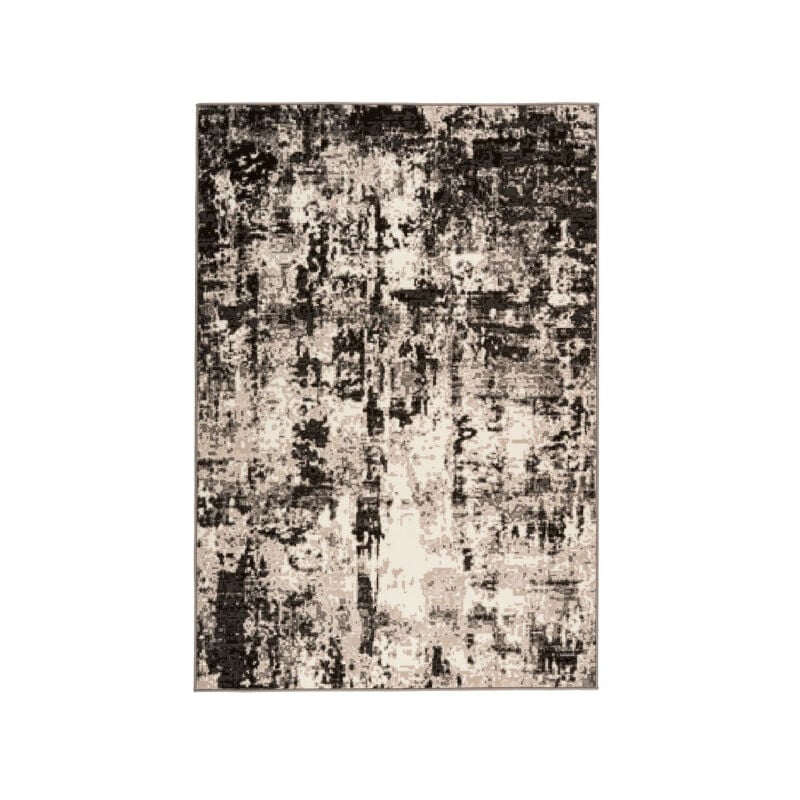 Paris Prix - Tapis Vintage à Poils Courts 'Esperanto viii' Marron 80 x 150 cm